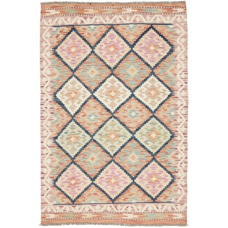 Tappeto Kilim Afghanistan marrone grigio 101x149