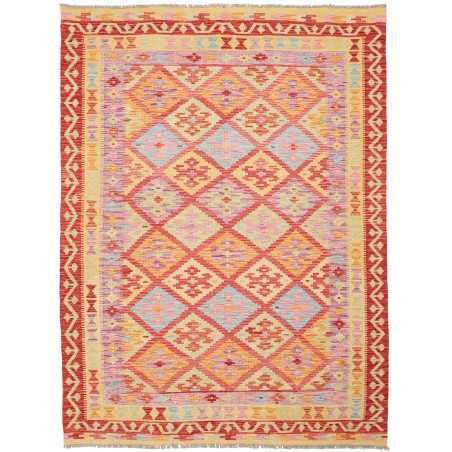 Tappeto Kilim Afghanistan marrone rosso 150x198