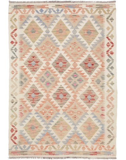 Tappeto Kilim Afghanistan beige marrone 105x151