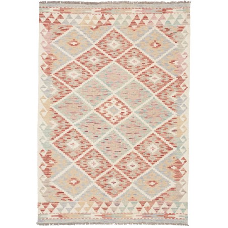 Tappeto Kilim Afghanistan bianco marrone 108x156