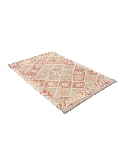 Tappeto Kilim Afghanistan bianco marrone 108x156