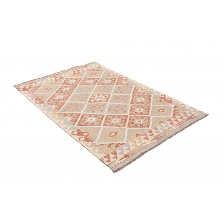 Tappeto Kilim Afghanistan bianco marrone 108x156