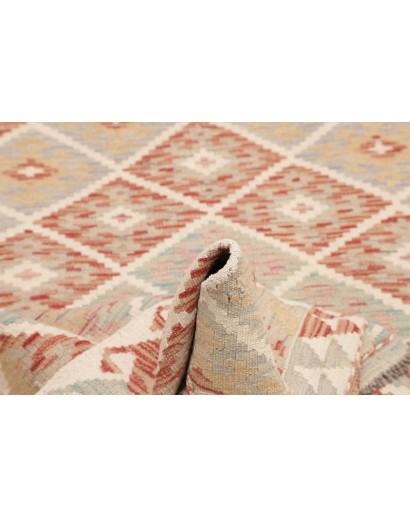 Tappeto Kilim Afghanistan bianco marrone 108x156