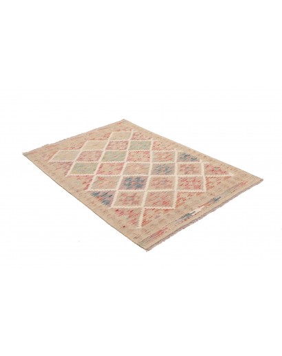 Tappeto Kilim Afghanistan marrone bianco 103x149