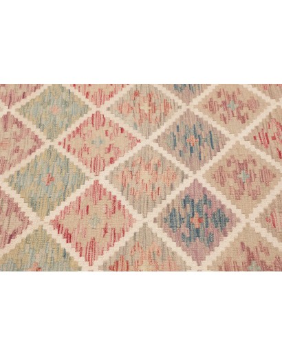 Tappeto Kilim Afghanistan marrone bianco 103x149