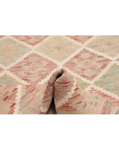 Tappeto Kilim Afghanistan marrone bianco 103x149