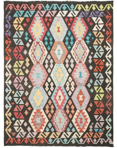 Tappeto Kilim Afghanistan beige verde 157x204