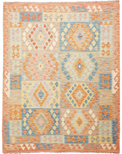 Tappeto Kilim Afghanistan marrone arancione 153x195