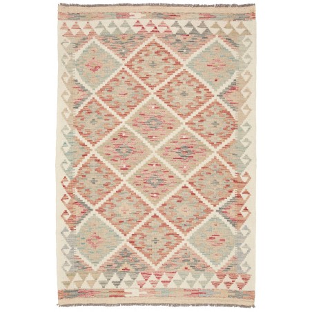 Tappeto Kilim Afghanistan beige rosso 103x152