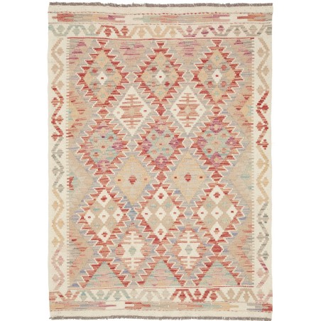 Tappeto Kilim Afghanistan beige rosso 102x145