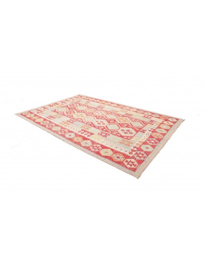 Tappeto Kilim Afghanistan giallo arancione 200x295