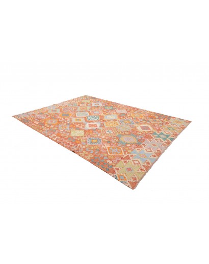 Tappeto Kilim Afghanistan marrone bianco 213x291