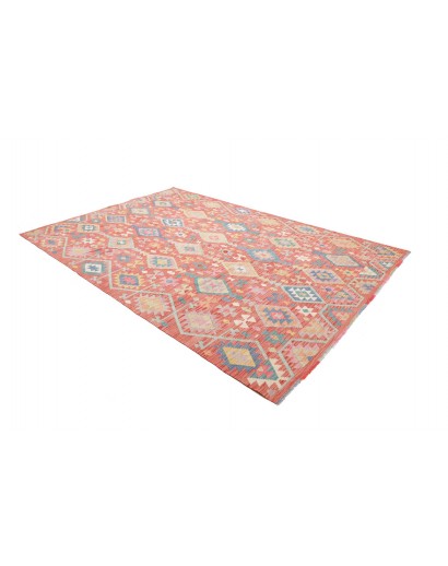Tappeto Kilim Afghanistan marrone blu 205x298