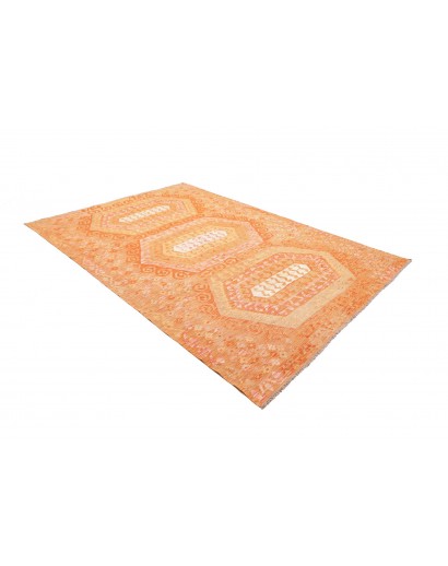 Tappeto Kilim Afghanistan arancione beige 206x299
