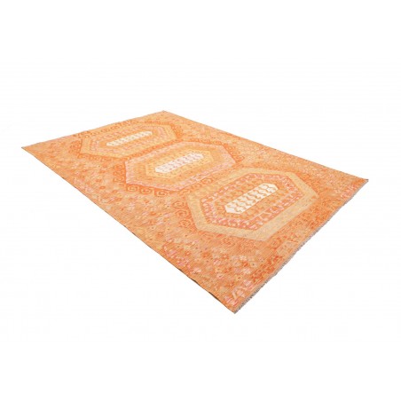 Tappeto Kilim Afghanistan arancione beige 206x299