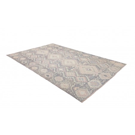 Tappeto Kilim Afghanistan azzurro bianco 202x296
