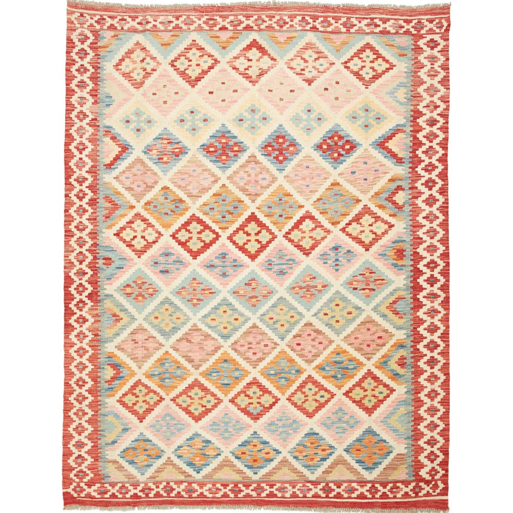 Tappeto Kilim Afghanistan giallo marrone 158x204