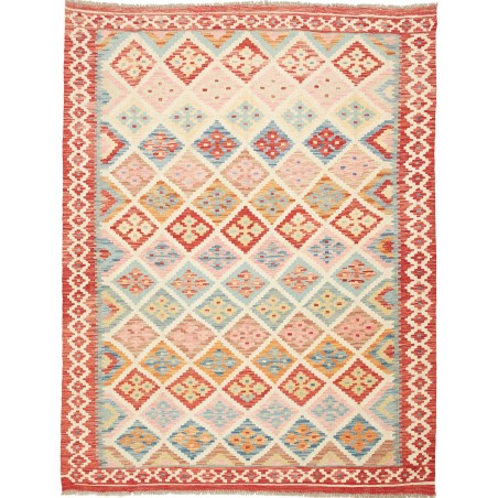 Tappeto Kilim Afghanistan giallo marrone 158x204