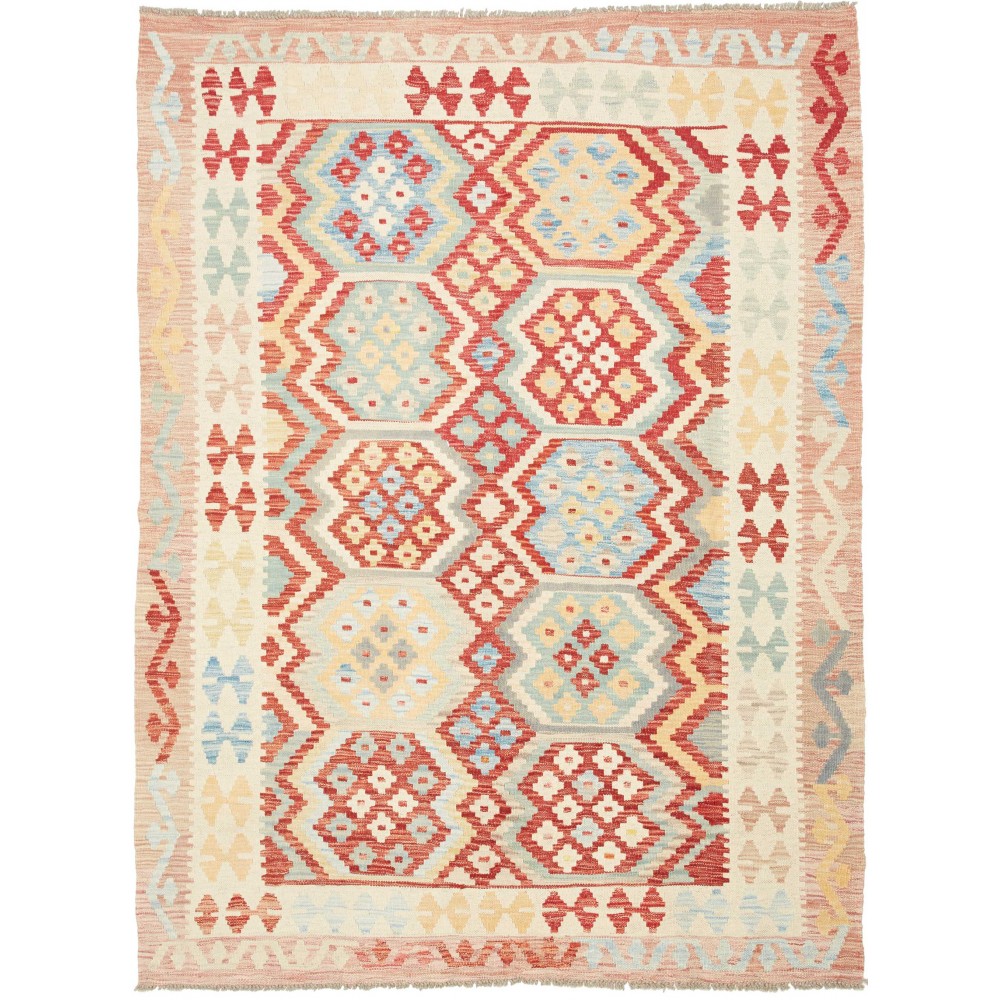 Tappeto Kilim Afghanistan giallo arancione 158x212