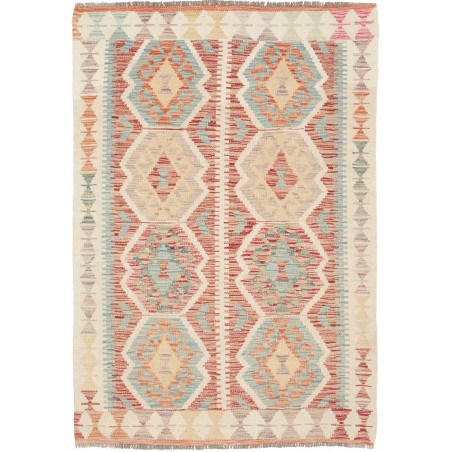 Tappeto Kilim Afghanistan beige marrone 100x141