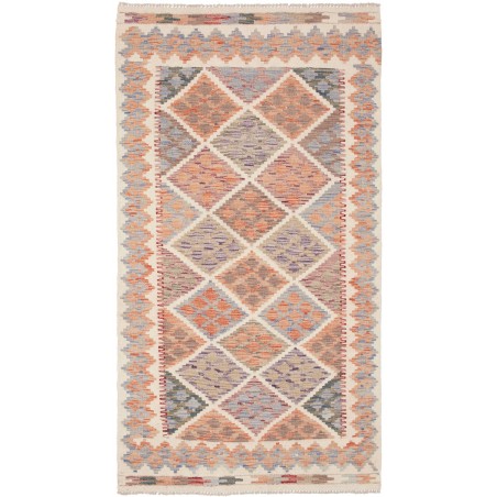 Tappeto Kilim Afghanistan marrone bianco 103x190
