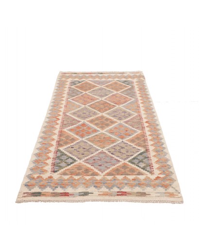 Tappeto Kilim Afghanistan marrone bianco 103x190