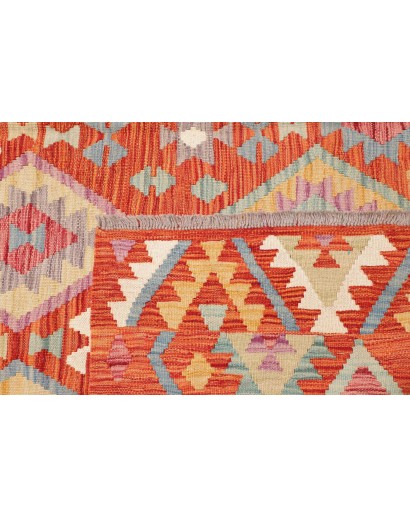 Tappeto Kilim Afghanistan arancione rosso 197x305