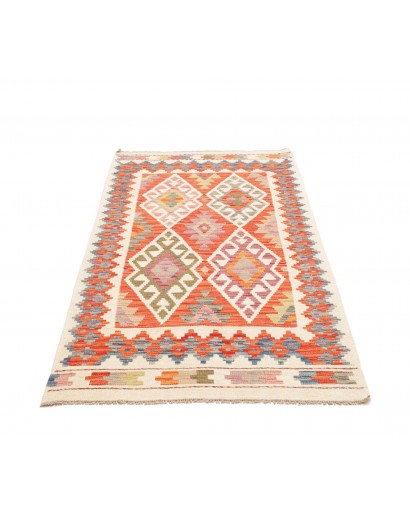 Tappeto Kilim Afghanistan marrone rosso 100x192