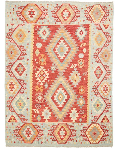 Tappeto Kilim Afghanistan giallo arancione 153x204