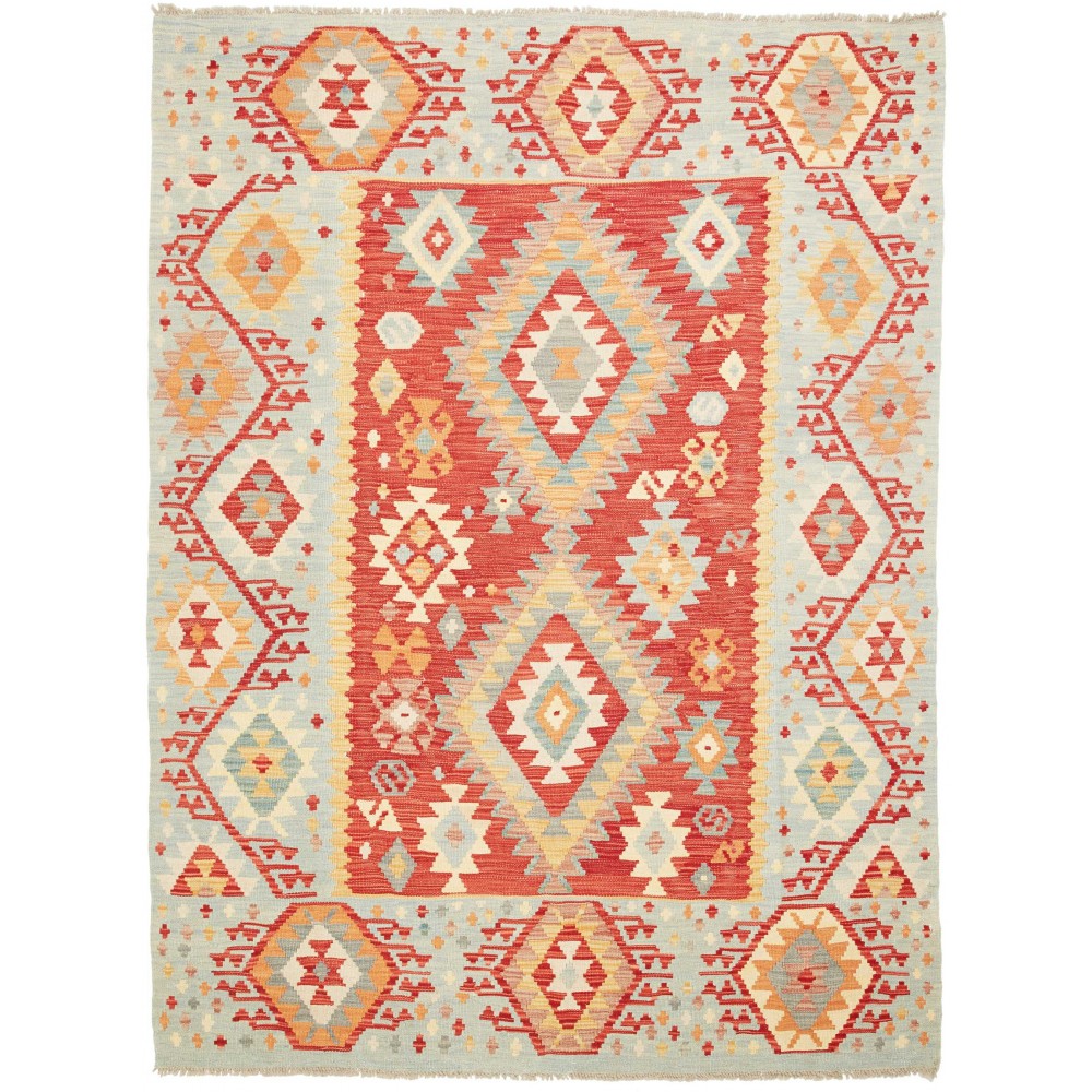 Tappeto Kilim Afghanistan giallo arancione 153x204