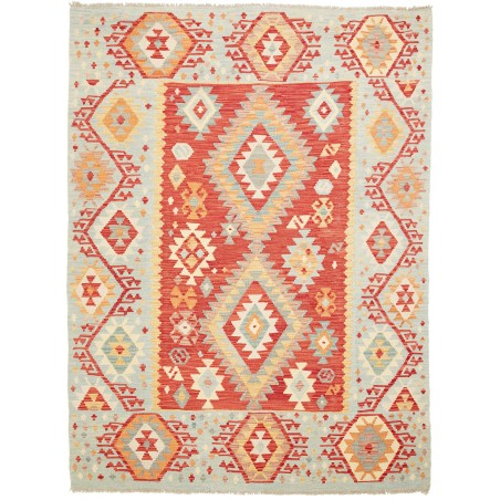 Tappeto Kilim Afghanistan giallo arancione 153x204