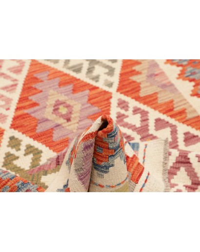 Tappeto Kilim Afghanistan marrone rosso 100x192