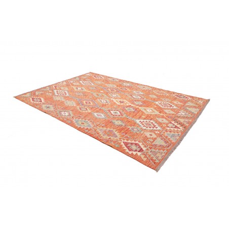 Tappeto Kilim Afghanistan marrone arancione 198x288