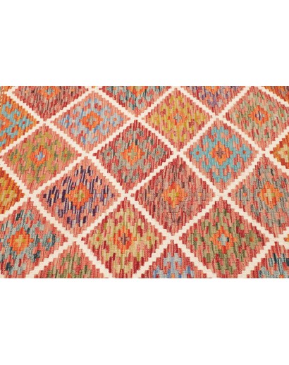 Tappeto Kilim Afghanistan marrone bianco 157x159