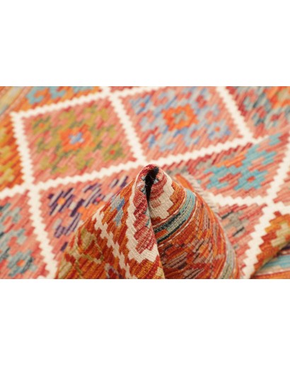 Tappeto Kilim Afghanistan marrone bianco 157x159