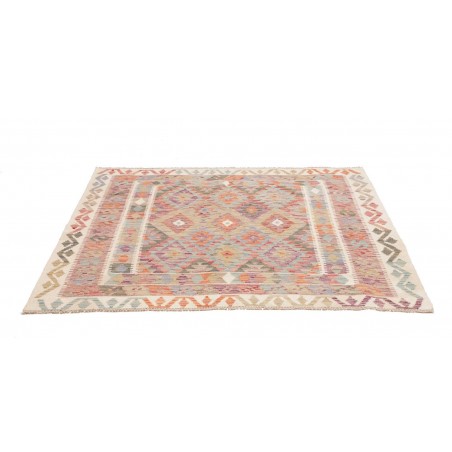 Tappeto Kilim Afghanistan marrone beige 151x142