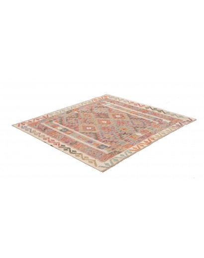 Tappeto Kilim Afghanistan marrone beige 151x142