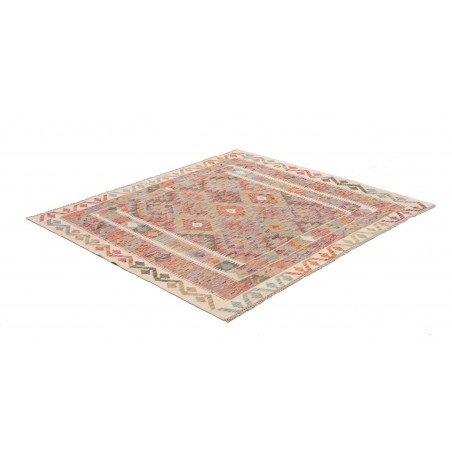 Tappeto Kilim Afghanistan marrone beige 151x142