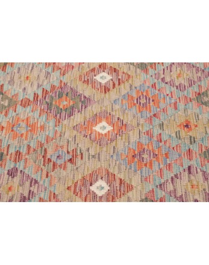 Tappeto Kilim Afghanistan marrone beige 151x142