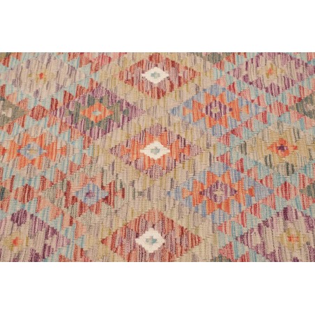 Tappeto Kilim Afghanistan marrone beige 151x142