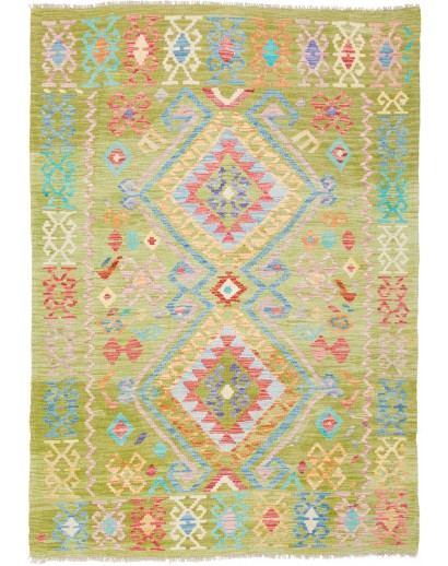 Tappeto Kilim Afghanistan marrone beige 133x188