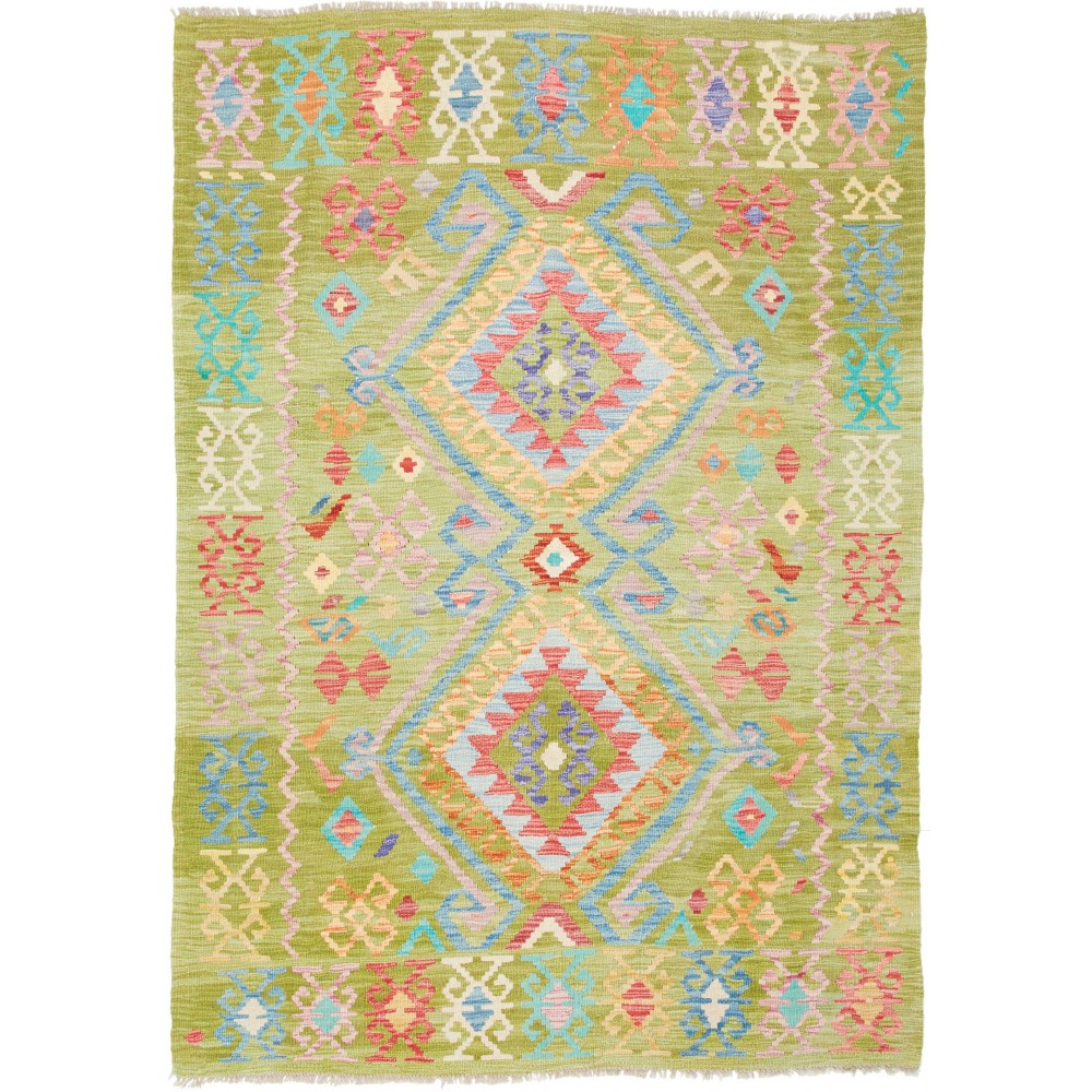 Tappeto Kilim Afghanistan marrone beige 133x188