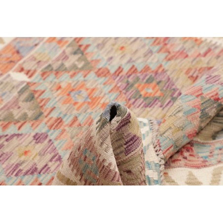 Tappeto Kilim Afghanistan marrone beige 151x142