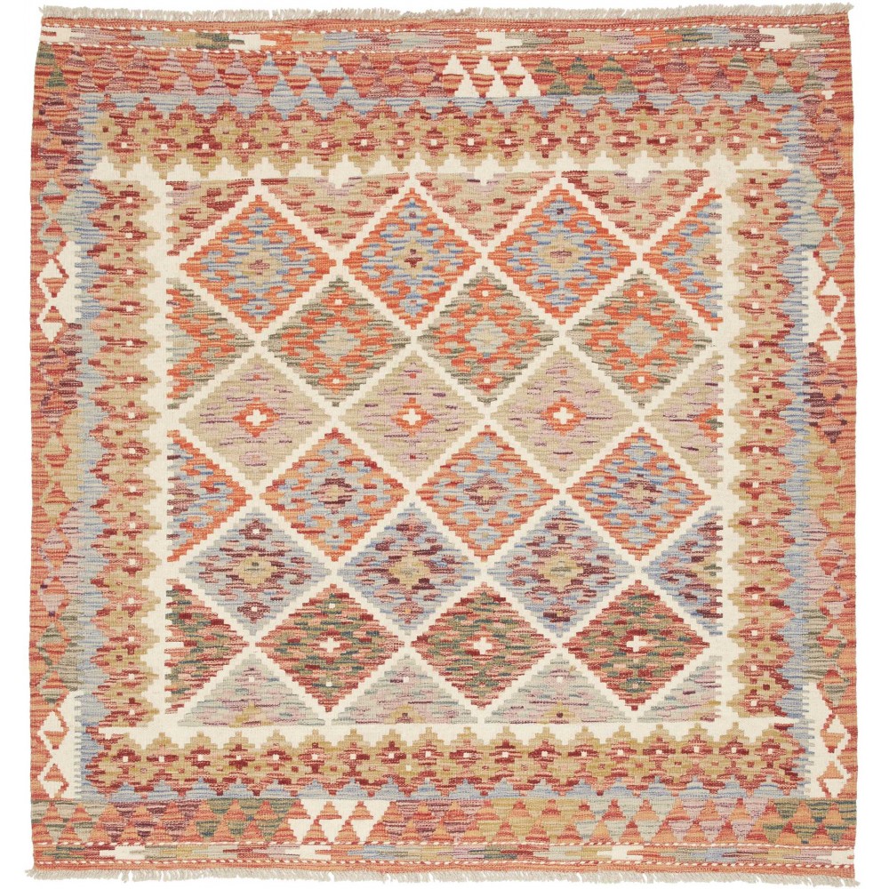 Tappeto Kilim Afghanistan marrone 150x152