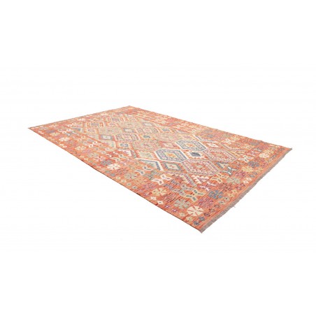Tappeto Kilim Afghanistan marrone giallo 202x302