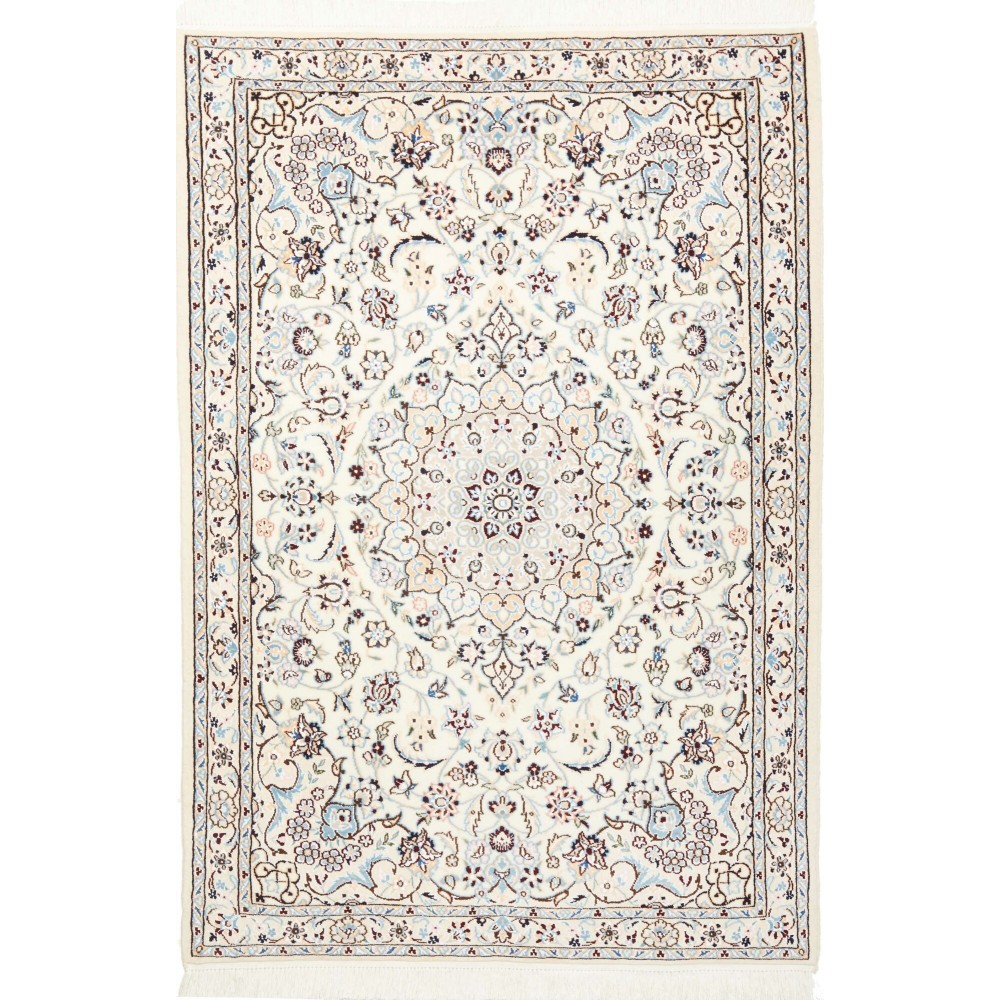 Tappeto Nain 9La Persia bianco verde 104x153 Tappeto Nain 9La Persia bianco verde 104x153