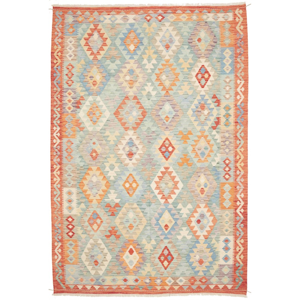 Tappeto Kilim Afghanistan beige bianco 198x296