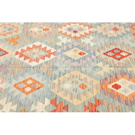 Tappeto Kilim Afghanistan beige bianco 198x296