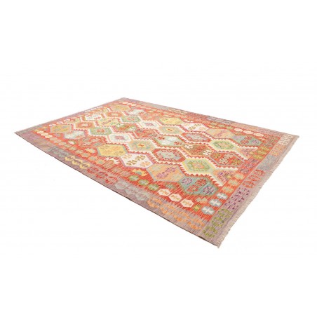 Tappeto Kilim Afghanistan marrone bianco 212x306