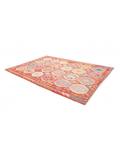 Tappeto Kilim Afghanistan marrone rosso 207x300